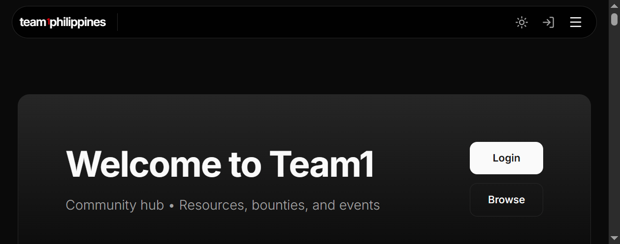 Team1 Philippines Hub